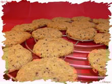 Cookies au sésame noir & gingembre confit