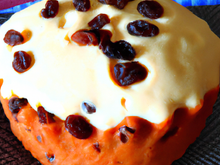 Gateau corbeille de raisins à la crème fouettée