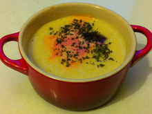 Velouté de maïs au chorizo espagnol