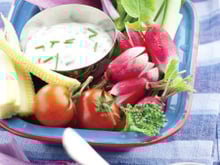 Dip et légumes