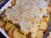 Gratin de pommes de terre au camembert