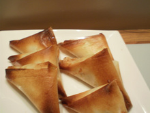 Samoussas surimi curry ananas