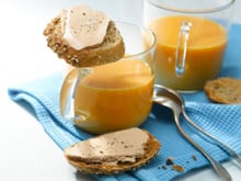 Velouté crémé au potiron au Fleuron de Canard