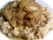 Tajine de poulet au citron et à la pomme