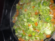 Poêlée de carottes et poireaux