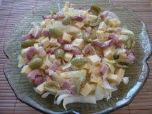 Salade d'endives gouda lardons
