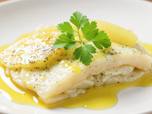 Filet de merlan et sa sauce au beurre citronné