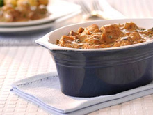 Porc au Philadelphia, pommes de terre et brocolis