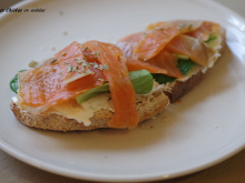 Tartine saumon-saint moret