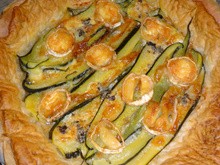 Tarte fine à la courgette et au chèvre