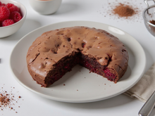 Gâteau chocolat et aux framboises