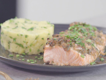 Saumon à l'asiatique et son écrasé de pommes de terre aux herbes