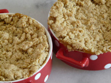 Crumble pomme amandes et compote