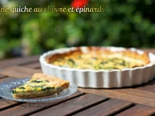 Fine quiche au chèvre et épinards