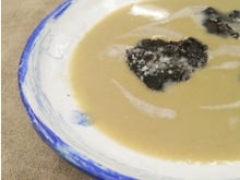 Crème d'artichauts, parfums de truffes