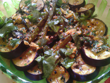 Salade d'aubergines et de courgettes à l'orientale