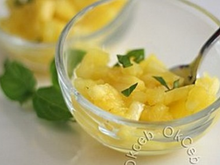 Tartare d'ananas ctron vert et basilic