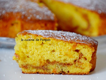 Gâteau moelleux à la confiture de clémentine corse et confiture de lait