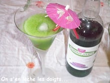 Granité au sirop de pomme verte