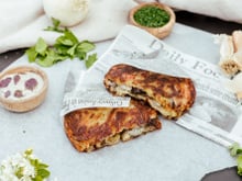 Galette de pommes de terre à l’effiloché de dinde et à la truffe