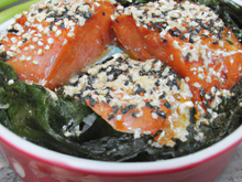 Cocotte épinards saumon sésame