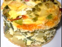 Les petits flans de légumes aux lardons & pommes de terre