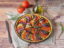 Tarte salée façon tian de légumes