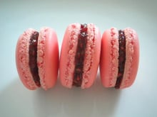 Macarons framboises bon marché