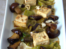 Sauté de tofu au chou et aux shiitakés