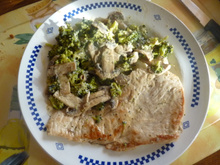 Escalope de dinde et sa garniture d'automne