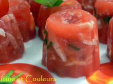 Mini-aspics de tomate à l'agar-agar