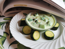 Douceur de Morbier en habit vert à la Crème de Concombre glacé