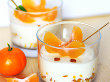 verrines de fromage blanc et mandarines