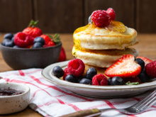 Pancakes fluffy au lait végétal