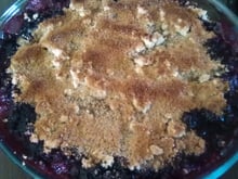 Crumble pommes - fruits rouges
