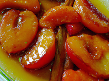 Poêlée de pèches au caramel de Pineau