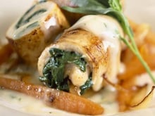 Roulades de poulet aux épinards