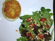 Mozzarella panée fourrée à la pancetta