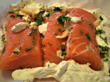 Saumon en papillote au boursin