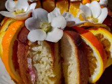 Charlotte aux biscuits à champagne et à la fleur d'oranger