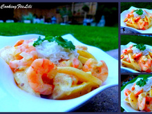 Curry de crevettes, mangue et lait de coco