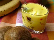 Flan aux fruits exotiques