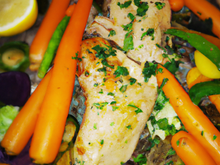 Chapon lutté aux légumes oubliés