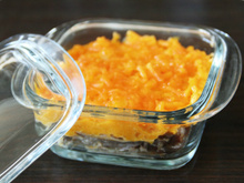 Parmentier de canard confit, purée de courge Butternut et mimolette