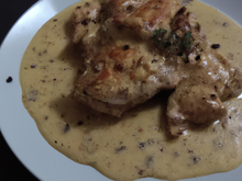 Chapon sauce au poivre