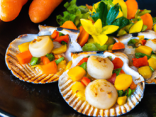 Coquilles Saint-Jacques aux petits légumes