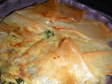 Pastilla de courgettes au chèvre