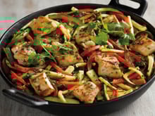 Wok de poulet et légumes du soleil