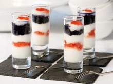 Verrines de saumon au Chavroux