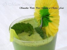 Smoothie petits pois, menthe et chèvre frais